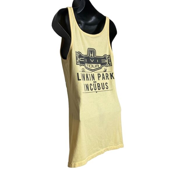 Linkin Park Incubus Tank Top Yellow Honda Civic Tour T-Shirt Staff Event Crew - Picture 8 of 12